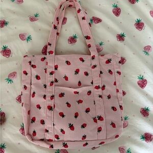 strawberry tote bag